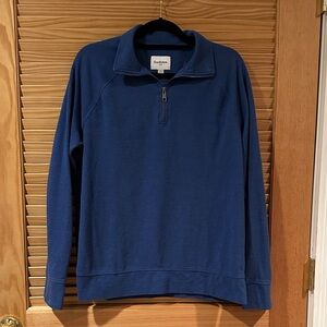 Goodfellow & Co Men's Blue Quarter-Zip Sweater
